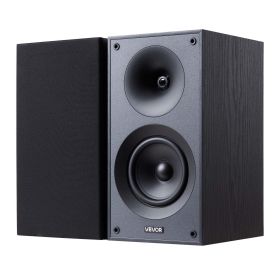 Passive Bookshelf Speaker, 300W, Book Shelf Stereo Speakers with 5.25-Inch Woofer and 1-Inch Tweeter, Detachable Grille, 65Hz-20KHz Frequency Res
