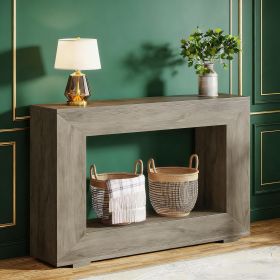 Farmhouse Console Table, Rustic Wood Entryway Sofa Table with Storage