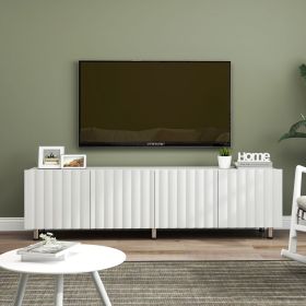 TV Stand for 65+ Inch TV, Modern TV Stand for Living Room, Entertainment Center with Storage & 2 Drawers, TV Media Console Cabinet for Bedroom, W