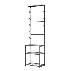 VEVOR Gun Rack, Floor Standing, Indoor Rifle Shotgun Rack Stand with Storage Shelf, for Wall Mount Gun Display Stand, Holds up to 5 Rifles