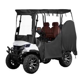 Golf Cart Cover, Visible Full-Enclosure 2&2+2 Passenger Golf Cart, 420D Waterproof Oxford Fabric Club Car Cover Fits Most Carts Club Car, Yamaha,