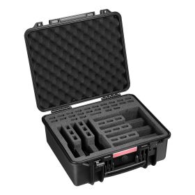 VEVOR Hard Pistol Case, Heavy Duty Hard Gun Case with XPE Foam Lining, Waterproof Pistol Storage Box with Customizable Interior & Handle for Gun
