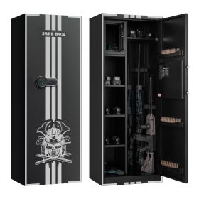 VEVOR 4 Gun Safe, Long Gun Cabinet for Rifles and Pistols, Quick Access Rifle Safe with 3 Ammo Slots and 2 Adjustable Racks