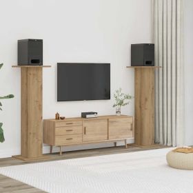 Speaker Stands 2 pcs Artisian Oak 11.8x11.8x37.4" Engineered Wood