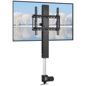 Automated TV Elevator for Up to 50" Screens, 28" Stroke with Adjustable Height from 38" to 65", Remote Controlled, Supports up to 132 lbs