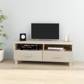 TV Cabinet Honey Brown Solid Pinewood, MDF 41.7 x 15.7 x 15.7 in