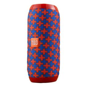 Bluetooth Speaker Wireless Waterproof Outdoor Stereo Bass USB/TF/FM Radio LOUD (Speaker Color: Red Stripe)